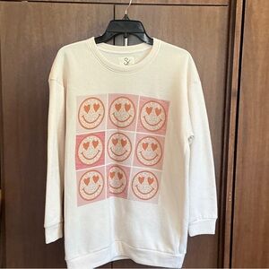 Chic Cream Smiley Face Sweater